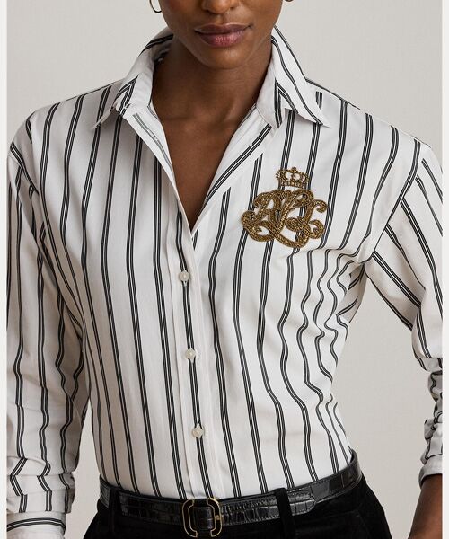 LAUREN RALPH LAUREN / ローレン ラルフ ローレン シャツ・ブラウス | リラックス フィット ストライプド コットン シャツ | 詳細4