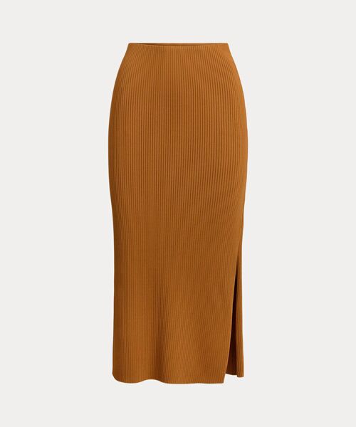 LAUREN RALPH LAUREN / ローレン ラルフ ローレン ロング・マキシ丈スカート | リブニット ペンシル ミディ スカート | 詳細1