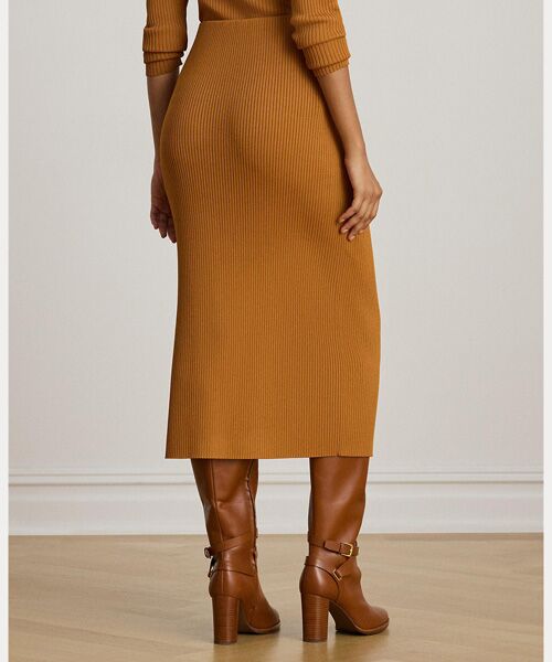 LAUREN RALPH LAUREN / ローレン ラルフ ローレン ロング・マキシ丈スカート | リブニット ペンシル ミディ スカート | 詳細3