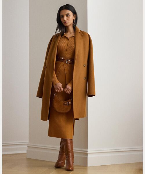 LAUREN RALPH LAUREN/ローレン ラルフ ローレン リブニット ペンシル ミディ スカート 200ブラウン M LAUREN RALPH LAUREN/ローレン ラルフ ローレン リブニット ペンシル ミディ スカート 200ブラウン M