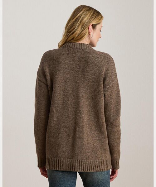 LAUREN RALPH LAUREN / ローレン ラルフ ローレン カーディガン・ボレロ | ウールブレンド Vネック カーディガン | 詳細3