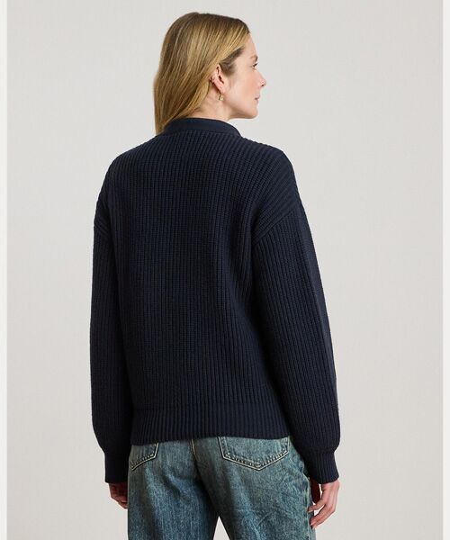 LAUREN RALPH LAUREN / ローレン ラルフ ローレン カーディガン・ボレロ | リブ ウールブレンド Vネック カーディガン | 詳細3