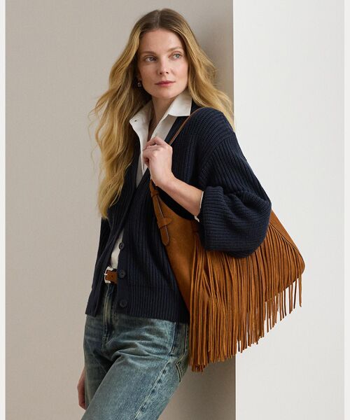 LAUREN RALPH LAUREN/ローレン ラルフ ローレン リブ ウールブレンド Vネック カーディガン 410ネイビー XS LAUREN RALPH LAUREN/ローレン ラルフ ローレン リブ ウールブレンド Vネック カーディガン 410ネイビー XS