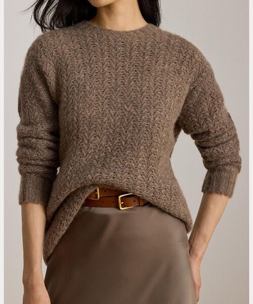 LAUREN RALPH LAUREN / ローレン ラルフ ローレン ニット・セーター | ヘリンボーン オーバーサイズ セーター | 詳細4