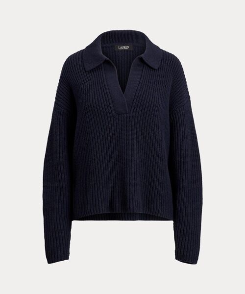 LAUREN RALPH LAUREN / ローレン ラルフ ローレン ニット・セーター | ウールブレンド ポロ セーター | 詳細1