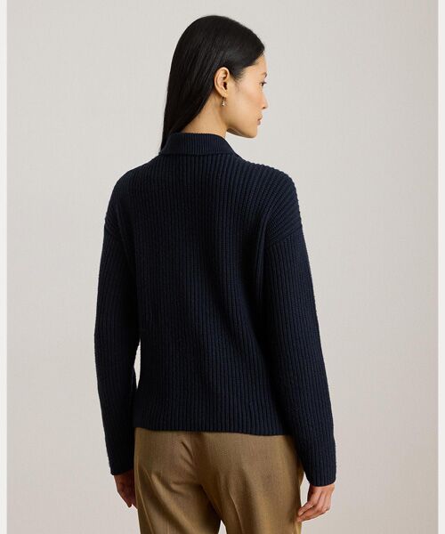 LAUREN RALPH LAUREN / ローレン ラルフ ローレン ニット・セーター | ウールブレンド ポロ セーター | 詳細3