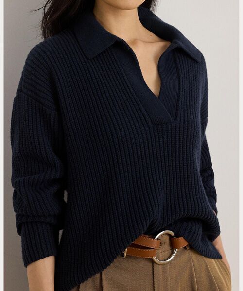 LAUREN RALPH LAUREN / ローレン ラルフ ローレン ニット・セーター | ウールブレンド ポロ セーター | 詳細4