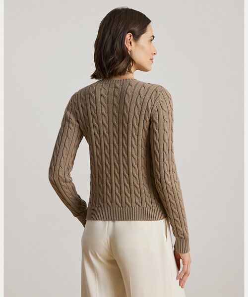 LAUREN RALPH LAUREN / ローレン ラルフ ローレン カーディガン・ボレロ | ケーブルニット コットン カーディガン | 詳細3
