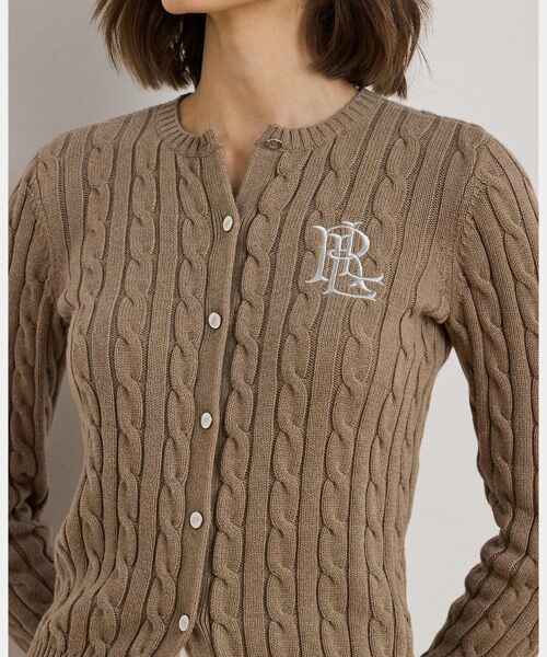 LAUREN RALPH LAUREN / ローレン ラルフ ローレン カーディガン・ボレロ | ケーブルニット コットン カーディガン | 詳細4