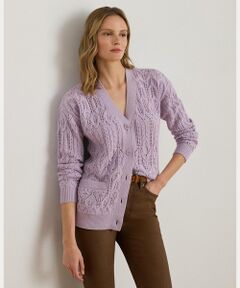 LAUREN RALPH LAUREN / ローレン ラルフ ローレン カーディガン・ボレロ | ポインテール ウールブレンド Vネック カーディガン