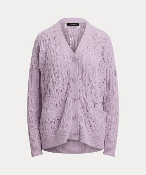 LAUREN RALPH LAUREN / ローレン ラルフ ローレン カーディガン・ボレロ | ポインテール ウールブレンド Vネック カーディガン | 詳細1