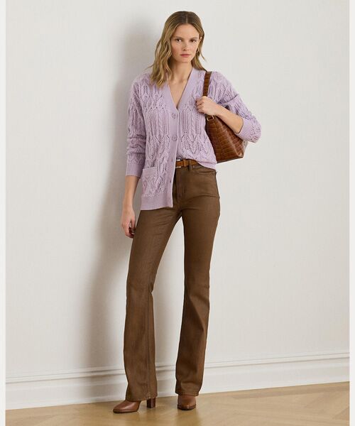 LAUREN RALPH LAUREN / ローレン ラルフ ローレン カーディガン・ボレロ | ポインテール ウールブレンド Vネック カーディガン | 詳細2