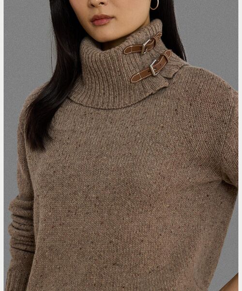 LAUREN RALPH LAUREN / ローレン ラルフ ローレン ニット・セーター | バックルトリム メランジ タートルネック セーター | 詳細4