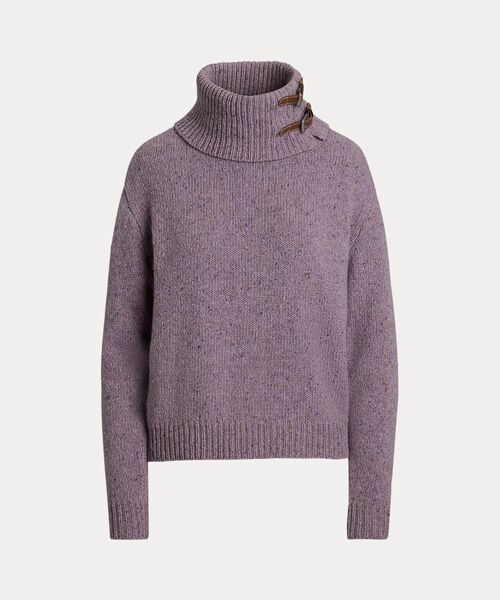 LAUREN RALPH LAUREN / ローレン ラルフ ローレン ニット・セーター | バックルトリム メランジ タートルネック セーター | 詳細1