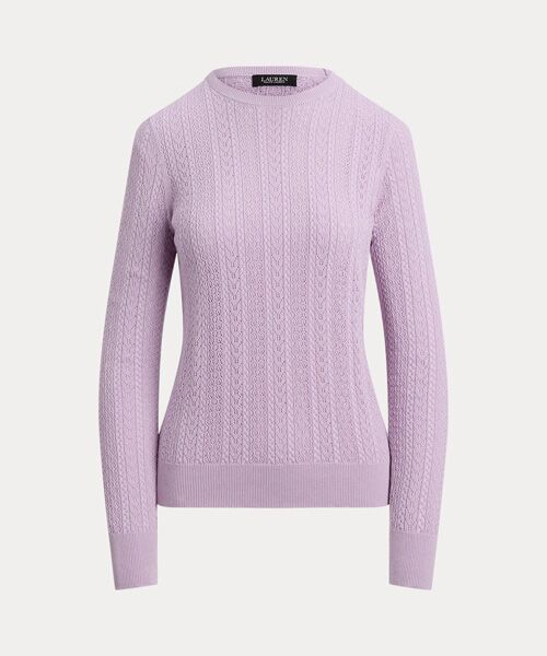 LAUREN RALPH LAUREN / ローレン ラルフ ローレン ニット・セーター | ポインテールニット コットンブレンド セーター | 詳細1