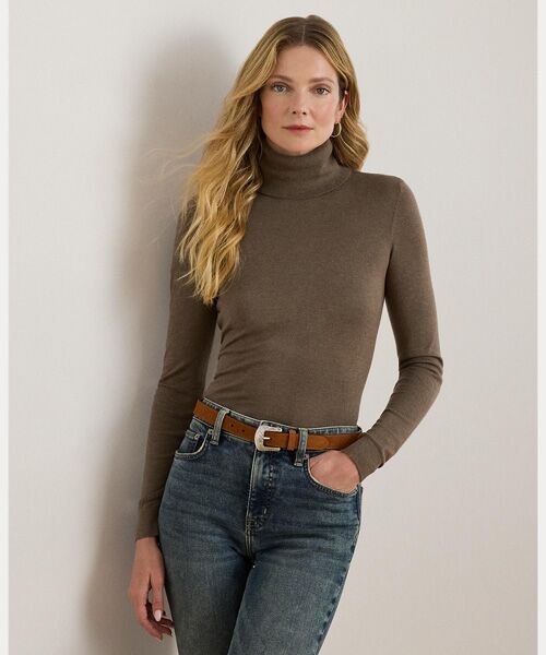 LAUREN RALPH LAUREN/ローレン ラルフ ローレン シルクブレンド タートルネック セーター 230ブラウン XS LAUREN RALPH LAUREN/ローレン ラルフ ローレン シルクブレンド タートルネック セーター 230ブラウン XS