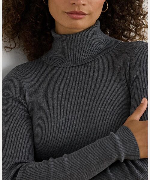 LAUREN RALPH LAUREN / ローレン ラルフ ローレン ニット・セーター | リブ タートルネック セーター | 詳細4