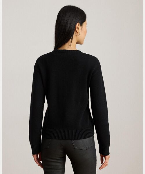 LAUREN RALPH LAUREN / ローレン ラルフ ローレン ニット・セーター | カラーブロック クレスト コットン セーター | 詳細3