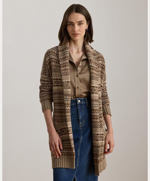 LAUREN RALPH LAUREN / ローレン ラルフ ローレン カーディガン・ボレロ | フェア アイル ベルテッド ウールブレンド カーディガン | 詳細2