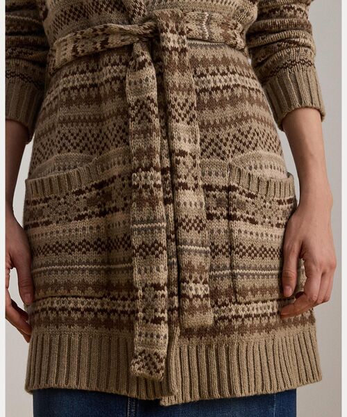 LAUREN RALPH LAUREN / ローレン ラルフ ローレン カーディガン・ボレロ | フェア アイル ベルテッド ウールブレンド カーディガン | 詳細4