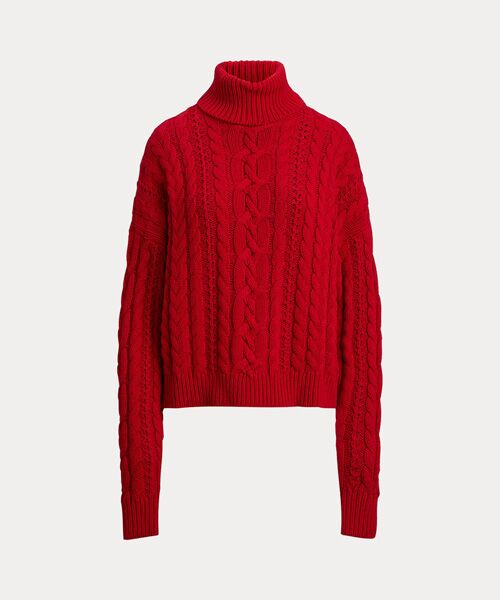 LAUREN RALPH LAUREN / ローレン ラルフ ローレン ニット・セーター | ケーブルニット タートルネック セーター | 詳細1