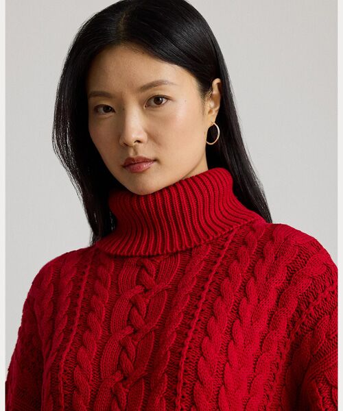 LAUREN RALPH LAUREN / ローレン ラルフ ローレン ニット・セーター | ケーブルニット タートルネック セーター | 詳細4