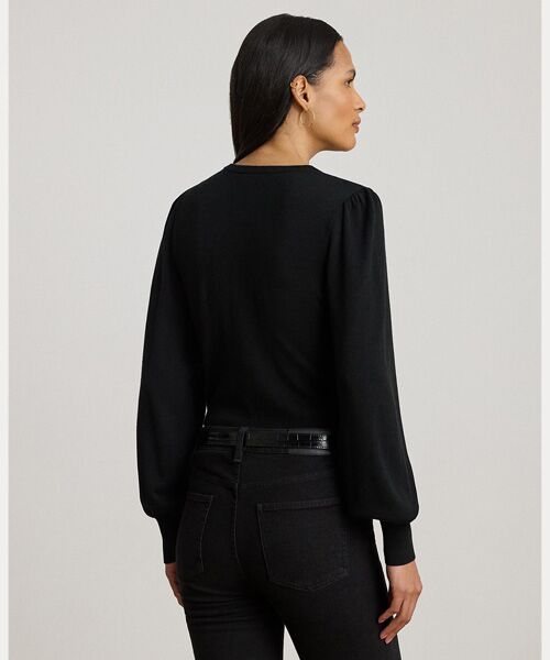 LAUREN RALPH LAUREN / ローレン ラルフ ローレン ニット・セーター | ボタントリム パフスリーブ セーター | 詳細3