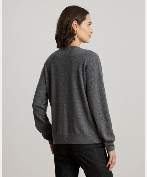 LAUREN RALPH LAUREN / ローレン ラルフ ローレン ニット・セーター | エンブロイダリー カシミヤ クルーネック セーター | 詳細3