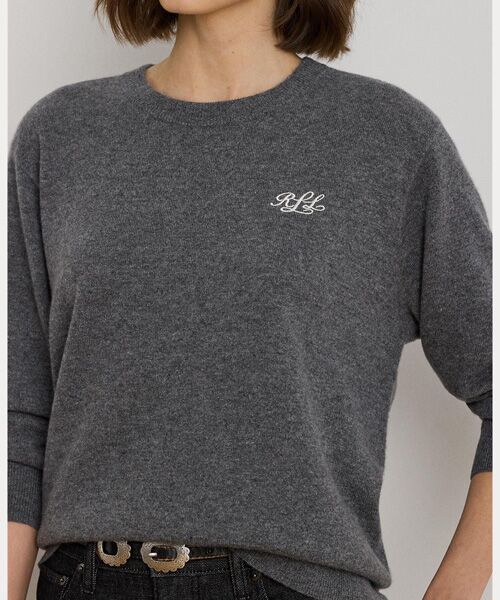 LAUREN RALPH LAUREN / ローレン ラルフ ローレン ニット・セーター | エンブロイダリー カシミヤ クルーネック セーター | 詳細4