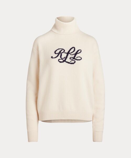 LAUREN RALPH LAUREN / ローレン ラルフ ローレン ニット・セーター | ロゴ カシミヤ タートルネック セーター | 詳細1