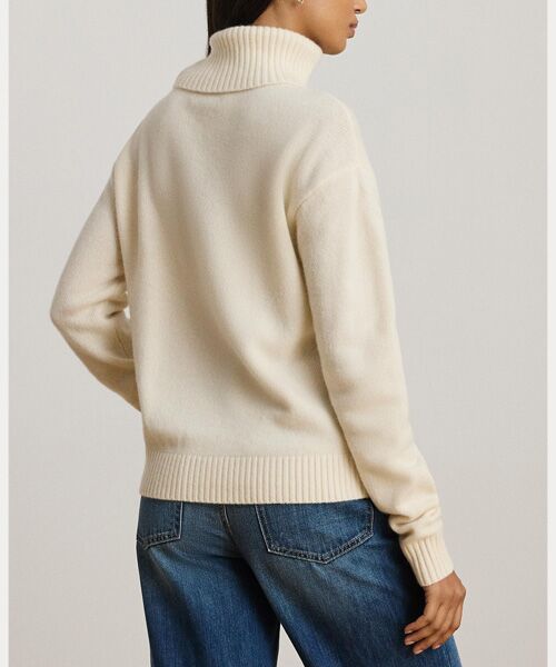 LAUREN RALPH LAUREN / ローレン ラルフ ローレン ニット・セーター | ロゴ カシミヤ タートルネック セーター | 詳細3