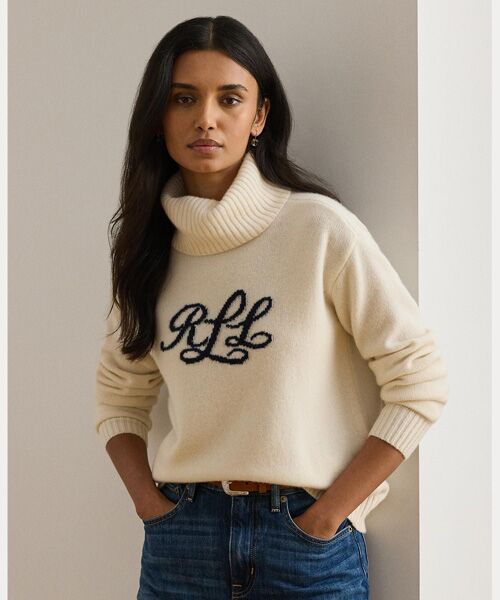 LAUREN RALPH LAUREN/ローレン ラルフ ローレン ロゴ カシミヤ タートルネック セーター 101ナチュラル XS LAUREN RALPH LAUREN/ローレン ラルフ ローレン ロゴ カシミヤ タートルネック セーター 101ナチュラル XS