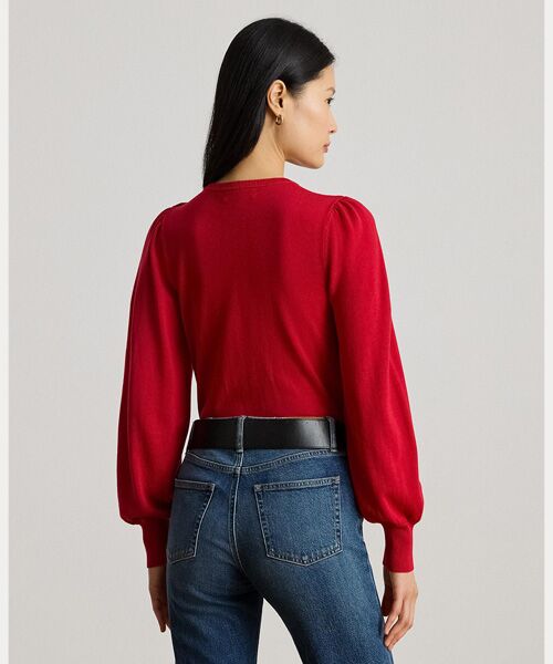 LAUREN RALPH LAUREN / ローレン ラルフ ローレン ニット・セーター | ボタントリム パフスリーブ セーター | 詳細3