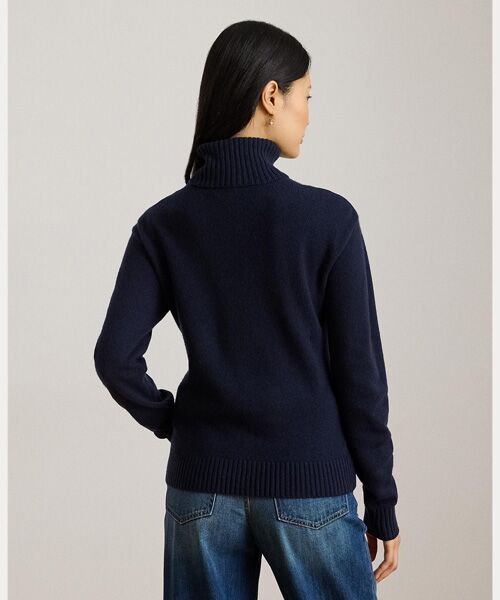 LAUREN RALPH LAUREN / ローレン ラルフ ローレン ニット・セーター | ロゴ カシミヤ タートルネック セーター | 詳細3