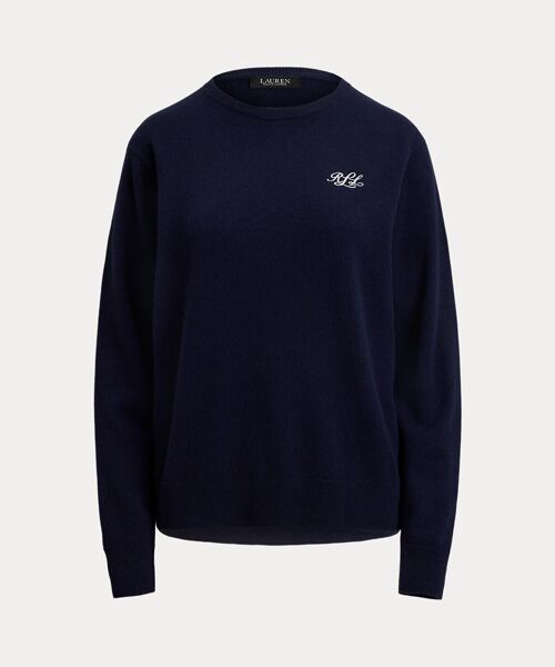LAUREN RALPH LAUREN / ローレン ラルフ ローレン ニット・セーター | エンブロイダリー カシミヤ クルーネック セーター | 詳細1