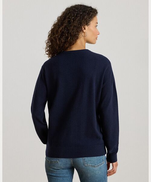 LAUREN RALPH LAUREN / ローレン ラルフ ローレン ニット・セーター | エンブロイダリー カシミヤ クルーネック セーター | 詳細3