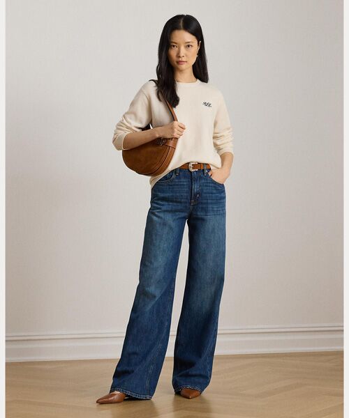 LAUREN RALPH LAUREN / ローレン ラルフ ローレン ニット・セーター | エンブロイダリー カシミヤ クルーネック セーター | 詳細2
