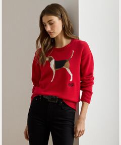 インターシャニット フォックスハウンド コットン セーター