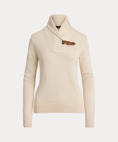 LAUREN RALPH LAUREN / ローレン ラルフ ローレン ニット・セーター | バックルトリム コットンブレンド セーター | 詳細1