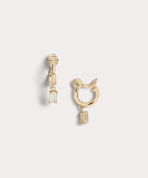 LAUREN RALPH LAUREN / ローレン ラルフ ローレン ピアス・イヤリング | ゴールドプレーテッド ストーン クリップオン ドロップ イヤリング | 詳細1