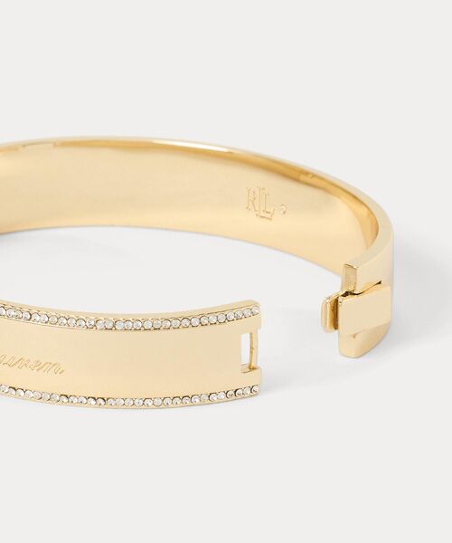 LAUREN RALPH LAUREN / ローレン ラルフ ローレン ブレスレット・バングル | ゴールドプレーテッド パヴェ ロゴ バングル | 詳細1
