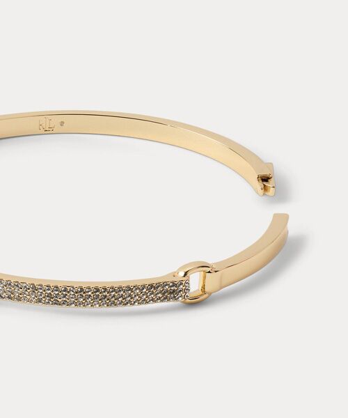 LAUREN RALPH LAUREN / ローレン ラルフ ローレン ブレスレット・バングル | ゴールドプレーテッド パヴェ ヒンジ バングル | 詳細1