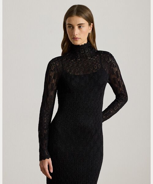 LAUREN RALPH LAUREN / ローレン ラルフ ローレン ロング・マキシ丈ワンピース | ポインテールニット タートルネック セーター ドレス | 詳細2