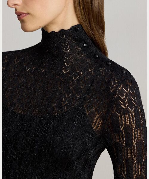 LAUREN RALPH LAUREN / ローレン ラルフ ローレン ロング・マキシ丈ワンピース | ポインテールニット タートルネック セーター ドレス | 詳細4