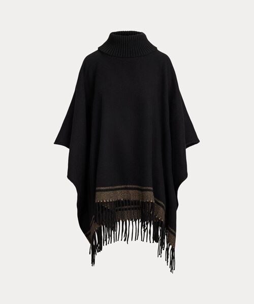 LAUREN RALPH LAUREN / ローレン ラルフ ローレン その他トップス | ツートーン ヘリンボーン タートルネック Ruana | 詳細1