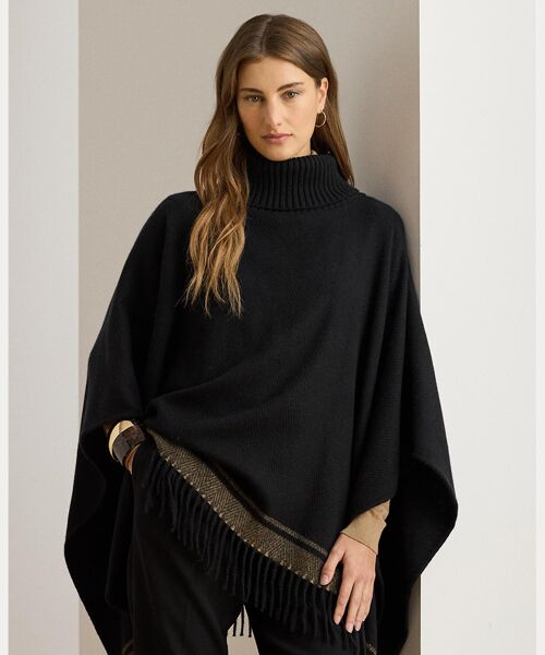 LAUREN RALPH LAUREN / ローレン ラルフ ローレン その他トップス | ツートーン ヘリンボーン タートルネック Ruana | 詳細2