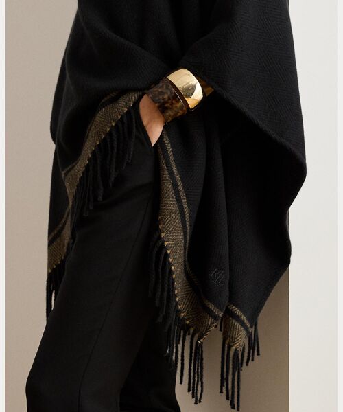 LAUREN RALPH LAUREN / ローレン ラルフ ローレン その他トップス | ツートーン ヘリンボーン タートルネック Ruana | 詳細4