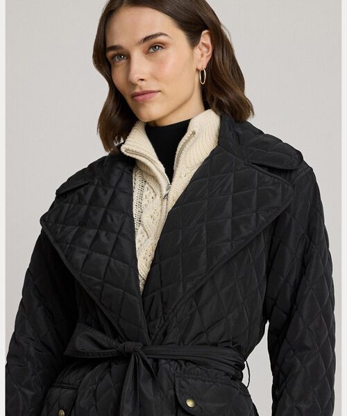 LAUREN RALPH LAUREN / ローレン ラルフ ローレン その他アウター | ベルテッド ダイヤモンドキルテッド ラップ コート | 詳細4