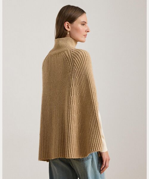 LAUREN RALPH LAUREN / ローレン ラルフ ローレン その他トップス | リブニット コットンブレンド モックネック ケープ | 詳細3