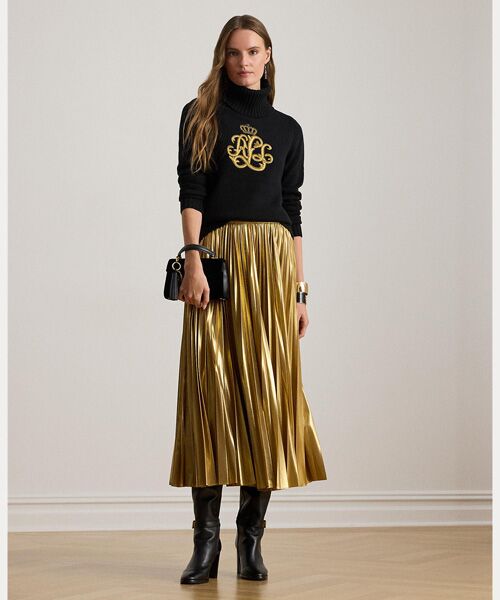 LAUREN RALPH LAUREN / ローレン ラルフ ローレン ニット・セーター | エンブロイダリーロゴ ウールブレンド タートルネック | 詳細2